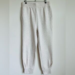 VARLEY Ivory Marl Hyde Relaxed Cuffed Sweatpant Size M